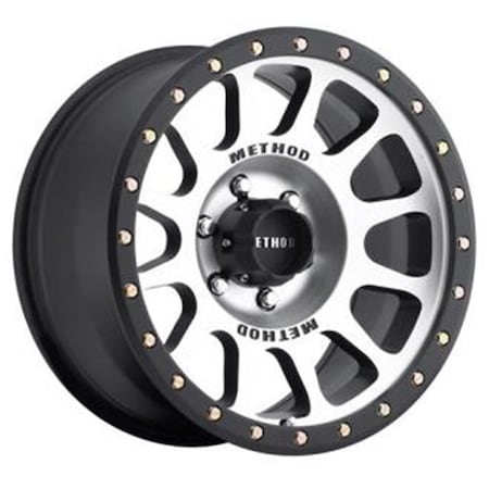 Method Race Wheels 17 x 8.5 in. NV 8 on 6.5 Bolt Pattern 4.75 in. Back Space, Machined with Black Lip MRWMR30578580300